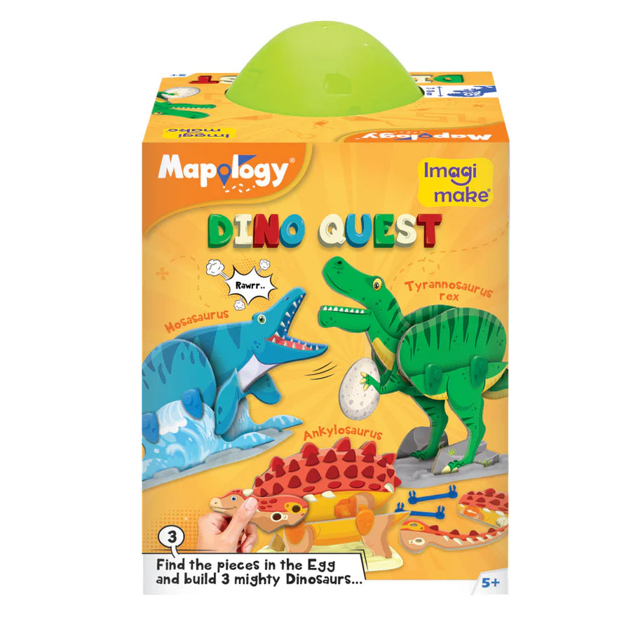 Mapology Dino Quest - Tyrannosaurus rex, Mosasaurus and Ankylosaurus