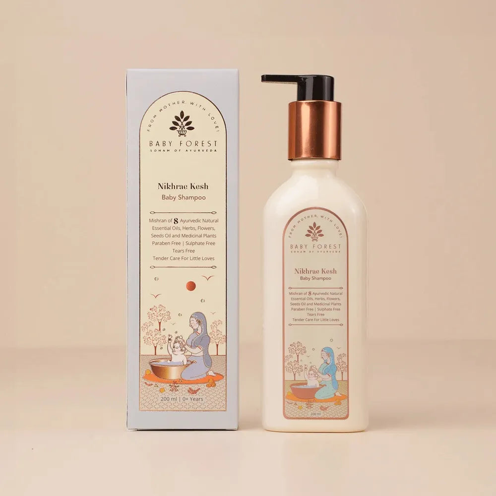 Baby Forest Nikhrae Kesh Baby Shampoo - 200ml | Gentle Hair Care with Ayurvedic Herbs & Oils