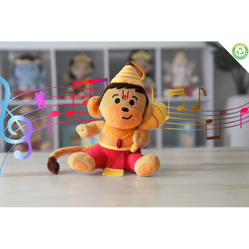 Baby Hanuman (Medium 11 Inch) Mantra Singing Plush Toy