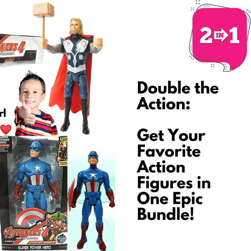 Thor | Thor Hammer Toy | Thor Action Figures | Captain America | Captain America Toy (Thor & Captain America - 2 in 1)