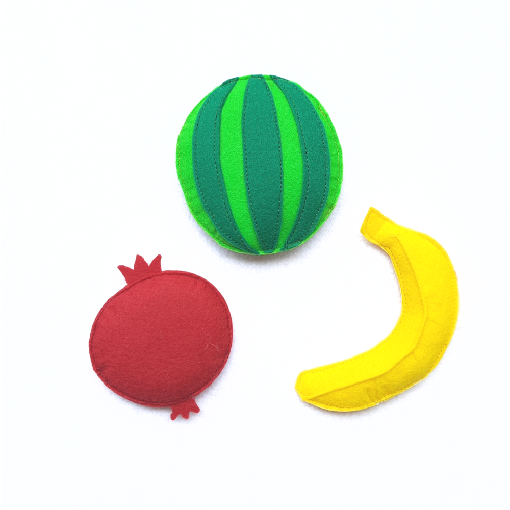 Set of 10 Fruit Felt Toys (2-4 Years)