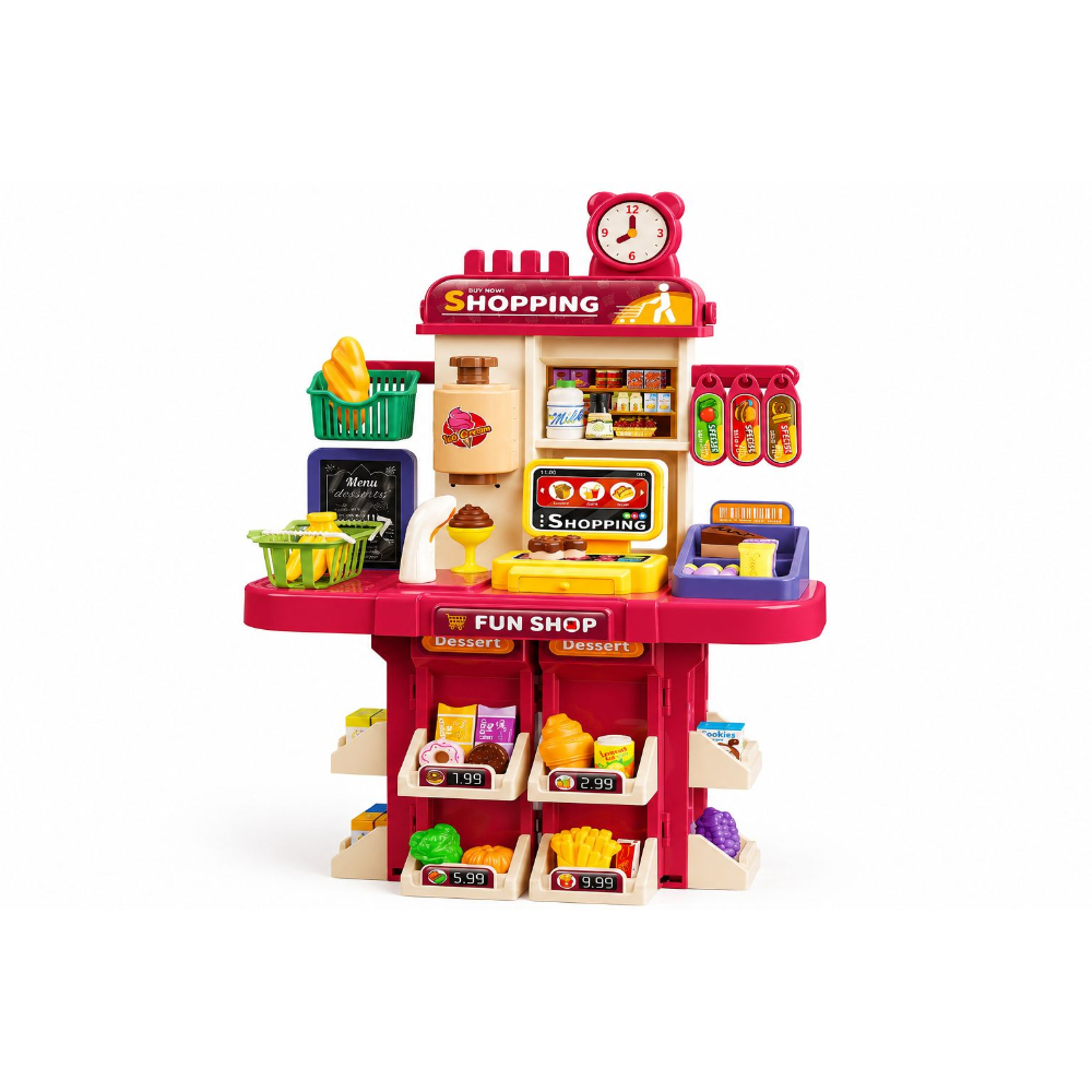 Super Market Pretend Play Set | 47-Piece Kids Shopping & Shop Role-Play Toy