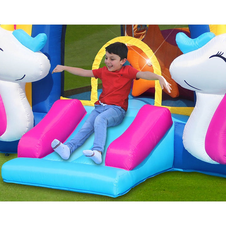 Enchanted Unicorn Jumping Castle with Light & Sound | Weight-20 Kg (3-10 Years) | COD Not Available