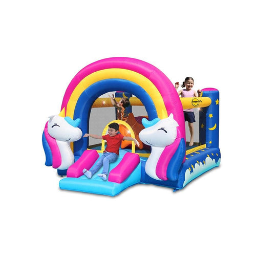 Enchanted Unicorn Jumping Castle with Light & Sound | Weight-20 Kg (3-8 Years)