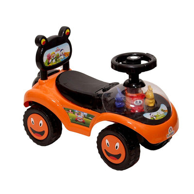 Educational Rideon Baby Car with 4 Toys on Front- PP - 801 E Orange