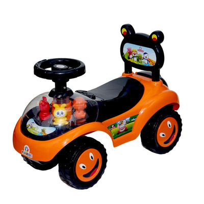 Educational Rideon Baby Car with 4 Toys on Front- PP - 801 E Orange