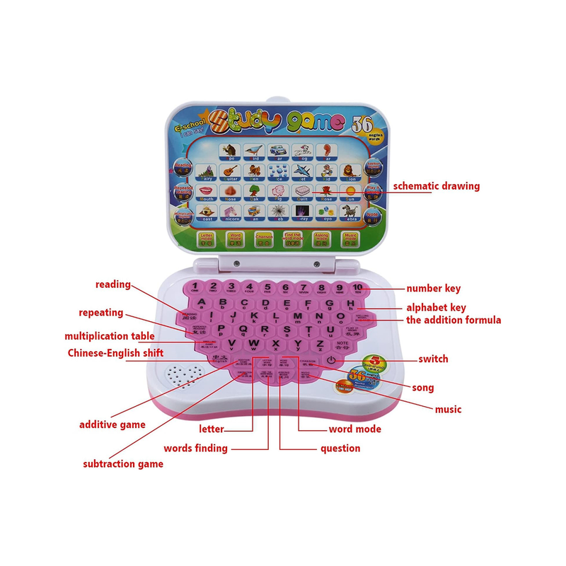 Learning Educational Computer Toy (Assorted colours)