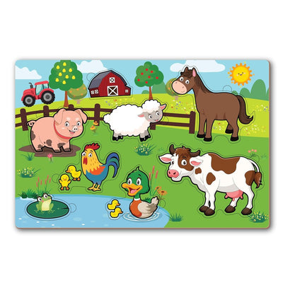 Wooden Farm animals Puzzle for Kids | Learning Educational Montessori Kids Toys