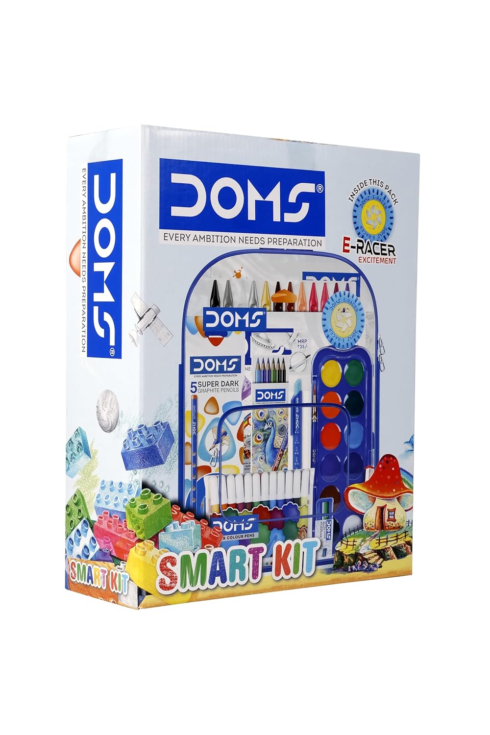 Doms Smart Art Kit - Comes with a Transparent Zipper Bag