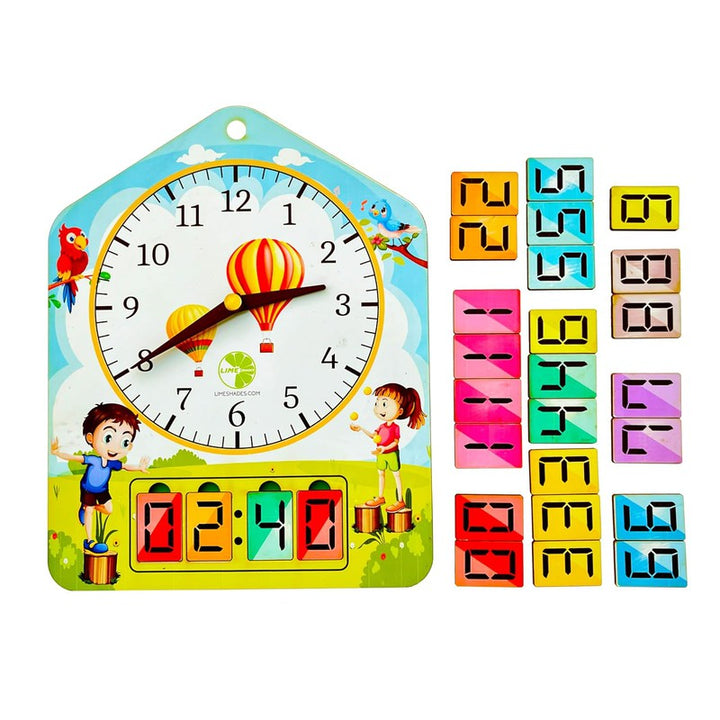 Time Learning Clock Educational Toy for Children Where Time Telling Meets Playful Puzzles with Preschool-Friendly & Fun Playful Activities