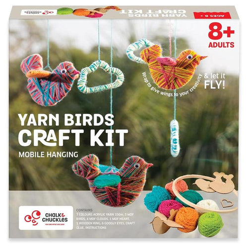 Chalk & Chuckles Yarn Bird Craft Kit (8 Years till Grown Ups)