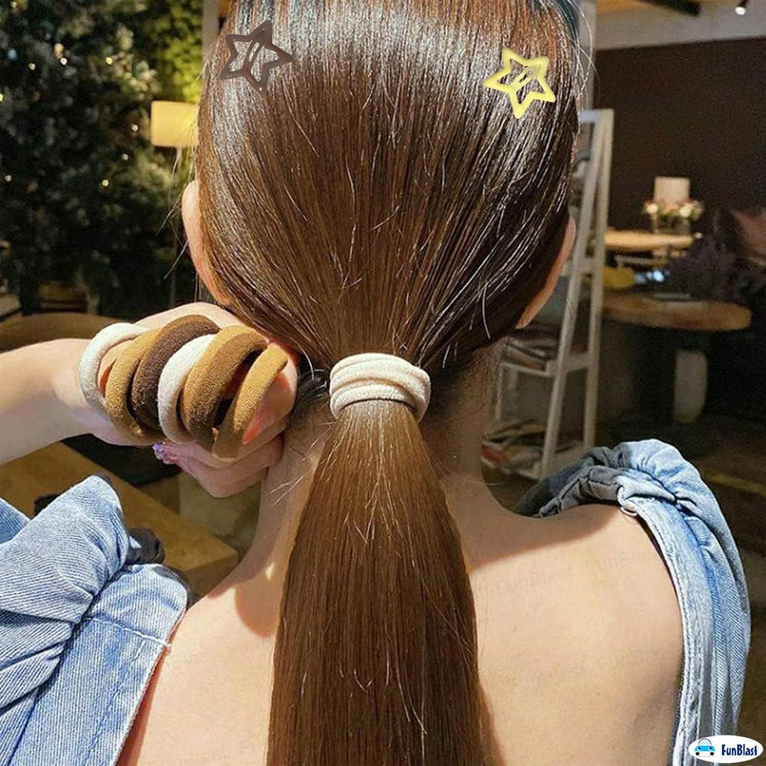 FunBlast Hair Accessories Set for Girls | Colourful Elastic Hair Ties & Hair Clips for Kids, Teens & Women | 56 Pieces