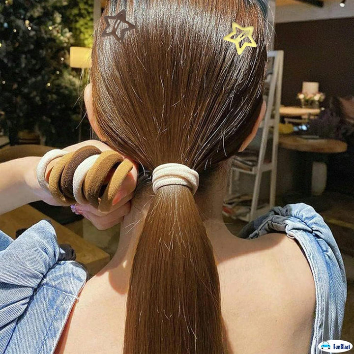 FunBlast Hair Accessories Set for Girls | Colourful Elastic Hair Ties & Hair Clips for Kids, Teens & Women | 56 Pieces