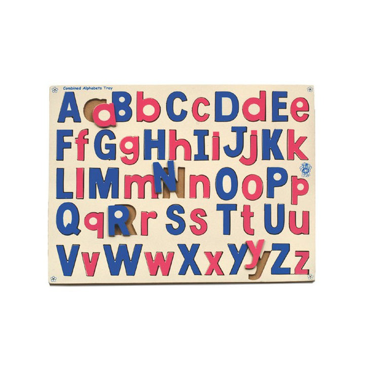 Combined Alphabet Tray - Assorted Colours