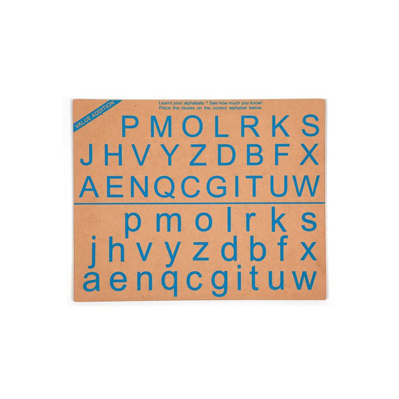 Combined Alphabet Tray - Assorted Colours