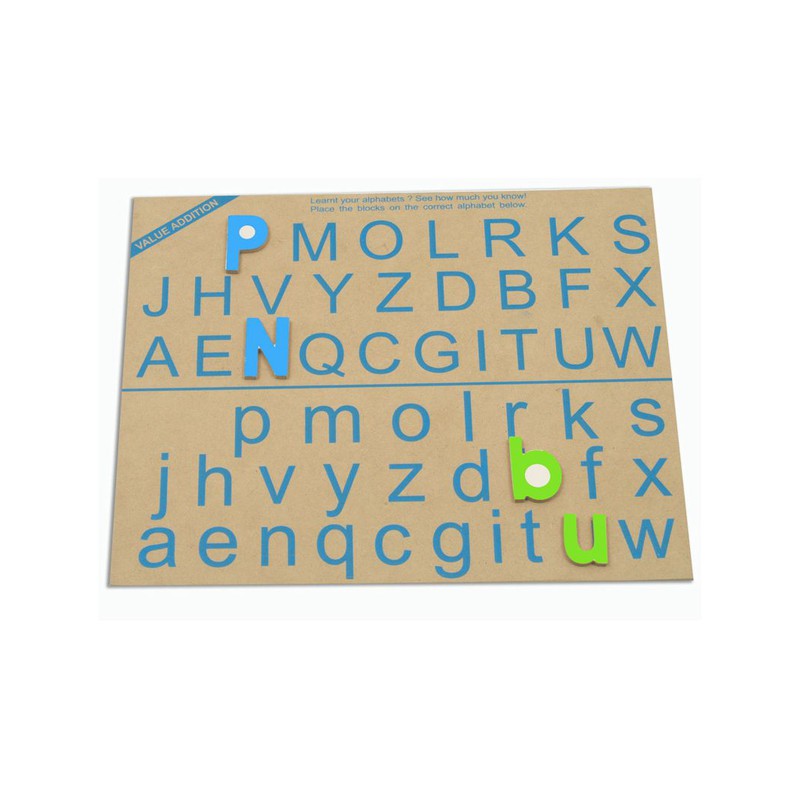 Combined Alphabet Tray - Assorted Colours