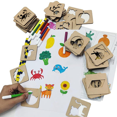 Creative Drawing Wooden Kit Toys - 100 Pcs