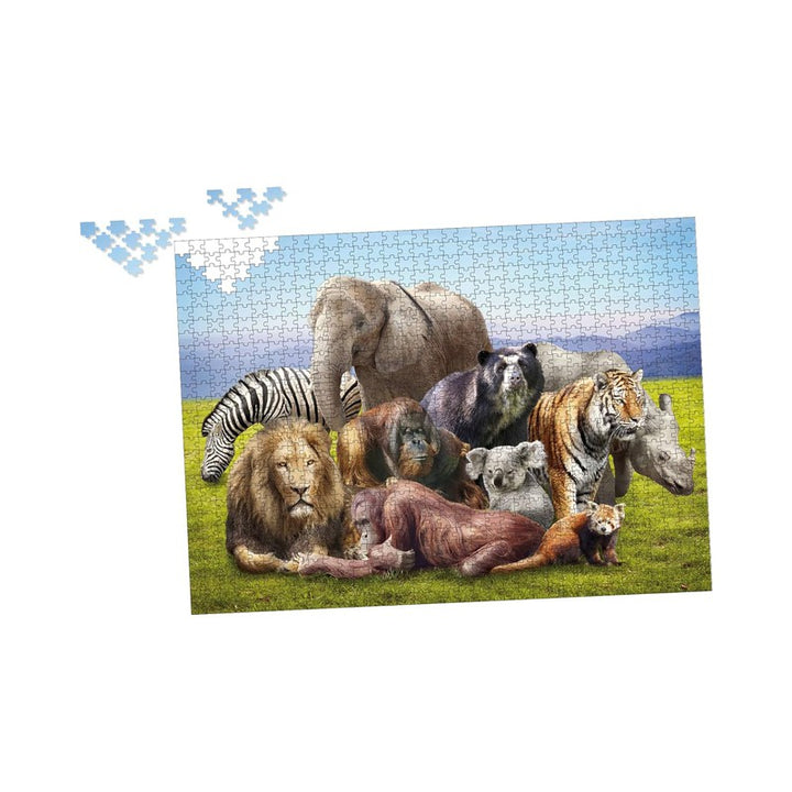 Mega Puzzles: Wild Animals- Educational 1000 Pieces Puzzle for Kids and Adults