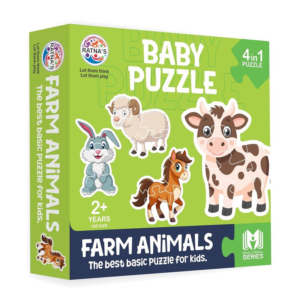 Ratna's Educational Baby Jigsaw Puzzle – Farm Animals
