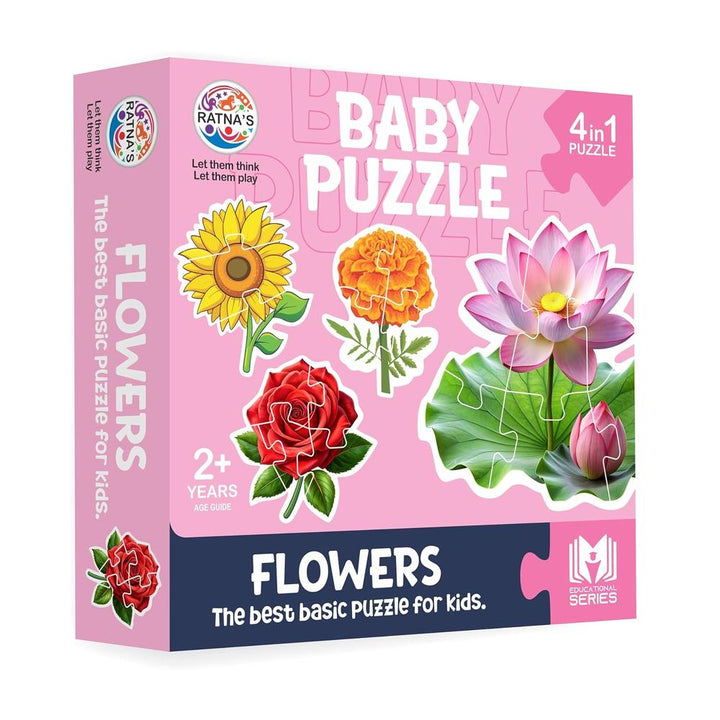 Ratna's Educational Baby Jigsaw Puzzle- Flowers