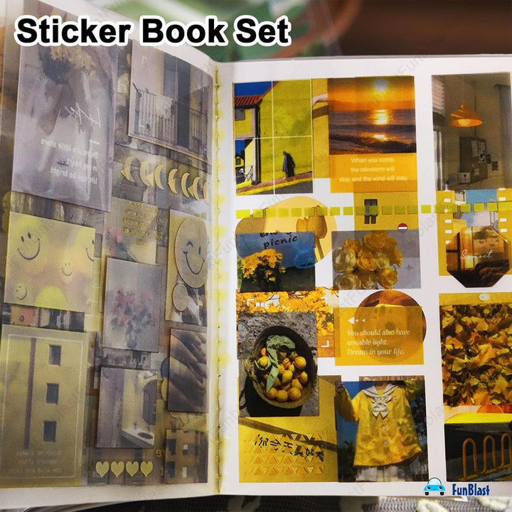 FunBlast Sticker Book Set | 20 Sheets Retro Japanese Style Stickers | 240+ Stickers