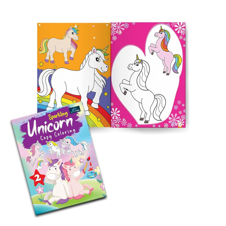 Sparkling Unicorn Copy Coloring Book - Set Of 2