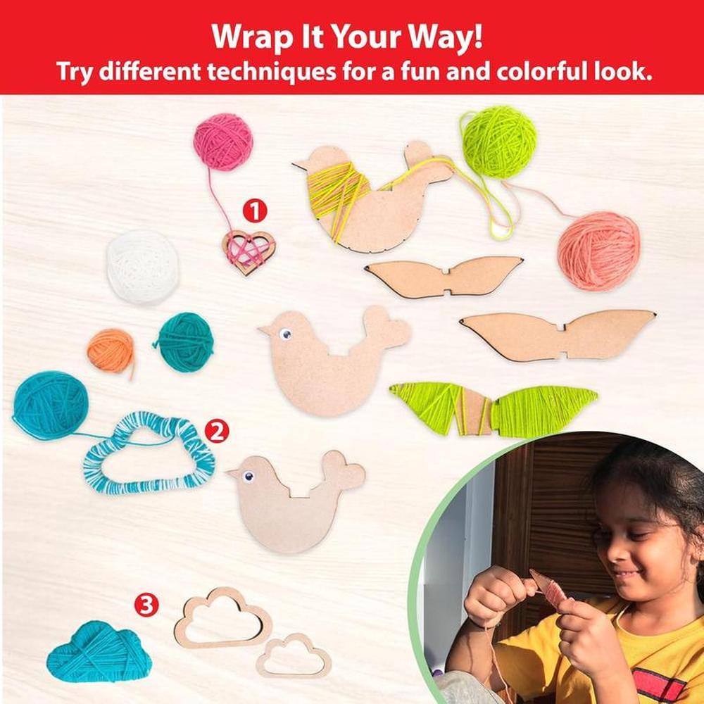 Chalk & Chuckles Yarn Bird Craft Kit (8 Years till Grown Ups)