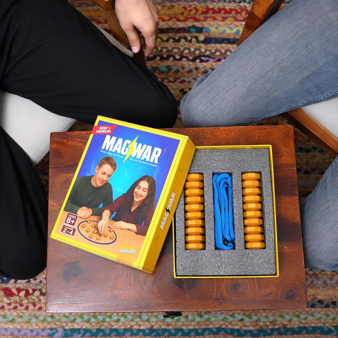 Adeloft Magwar Magnetic Board Game | Strategy Game | Family Game for Kids & Adults | 2-4 Players