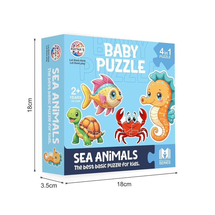 Ratna's Educational Baby Jigsaw Puzzle- Sea Animals