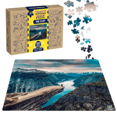 The Cliff Wooden Jigsaw Puzzle, 1000 Pieces, Multicolor