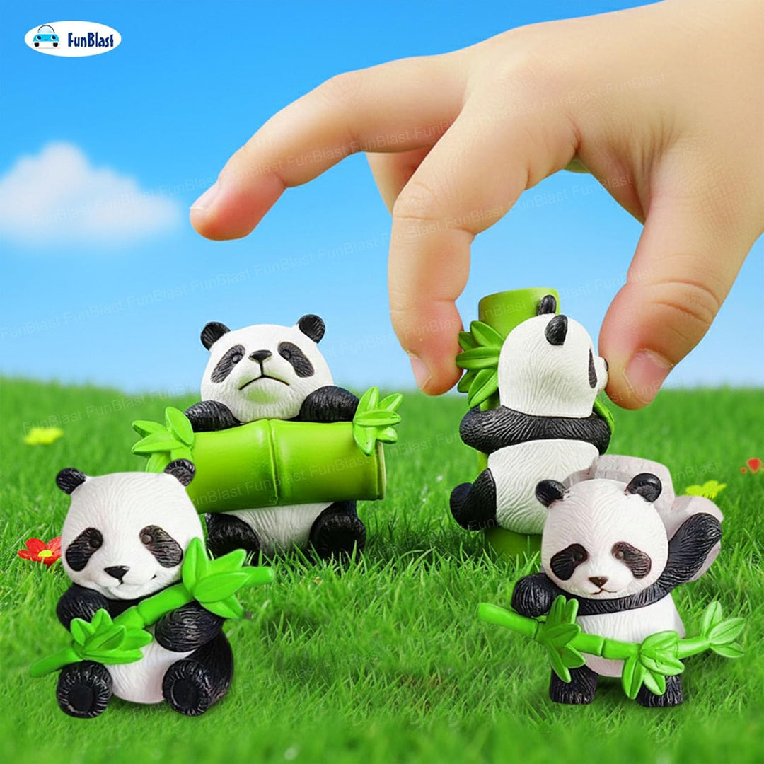 FunBlast Panda Miniature Figurine Decorative Showpiece | Decor for Home, Office & Car