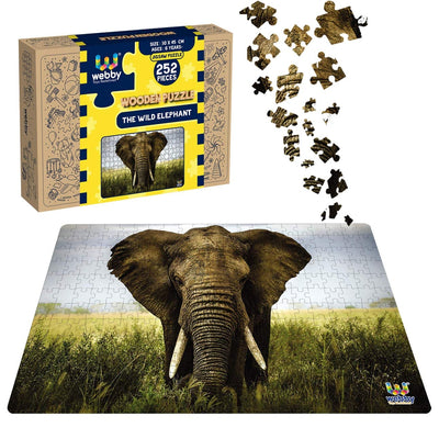 The Wild Elephant Wooden Jigsaw Puzzle, 252 Pieces