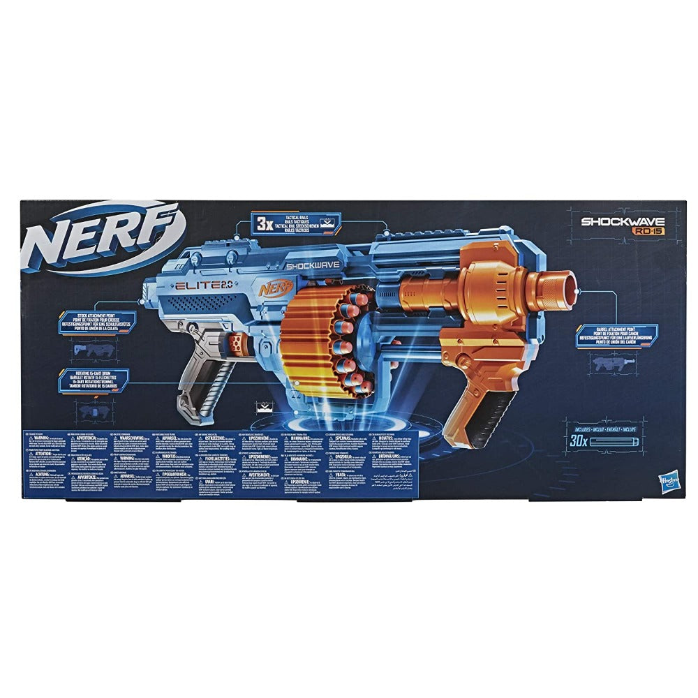 Original Nerf Shockwave Rd-15 (Elite 2.0) Surgefir Dart Blaster with 30 Darts by Hasbro