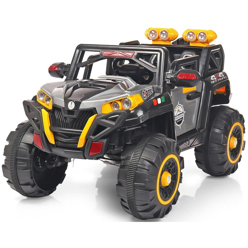 4x4 Battery Operated Electric Ride On Jeep | Motor for Steering | Remote Control | Grey/Yellow | COD Not Available