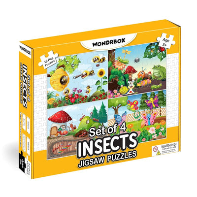 Insects Jigsaw Puzzle | Set of 4 Puzzles (Multicolour, Size: 10X8 inches)