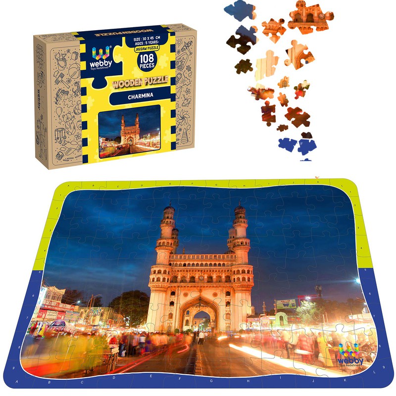 Charminar Wooden Jigsaw Puzzle, 108 Pieces