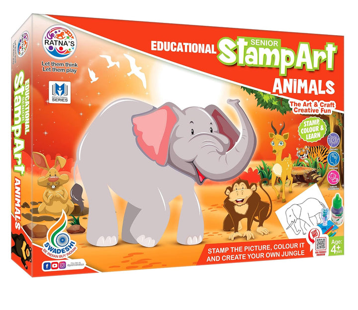 Ratna's Educational Art & Craft Stamp Art -Animal I 14 Animal Stamps