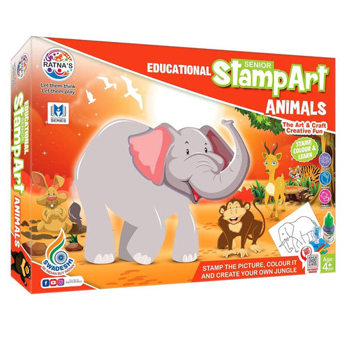 Ratnas Educational Art & Craft Stamp Art -Animal I 14 Animal Stamps