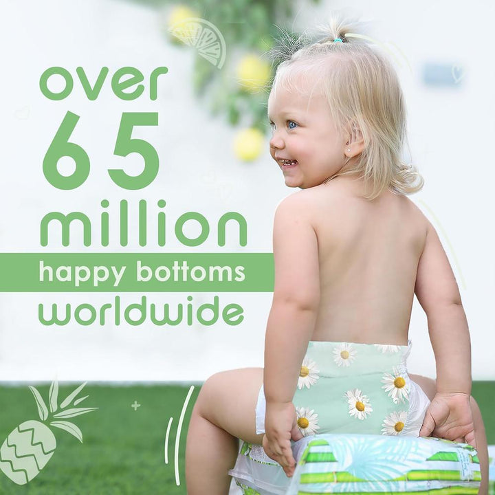 PureBorn Organic Bamboo (Size-2) Baby Disposable Diapers | 32 Pieces | 3-6 kgs