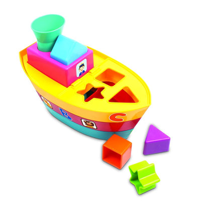 Original Funskool Stack A Boat Shape Sorter & Pull Along Toy