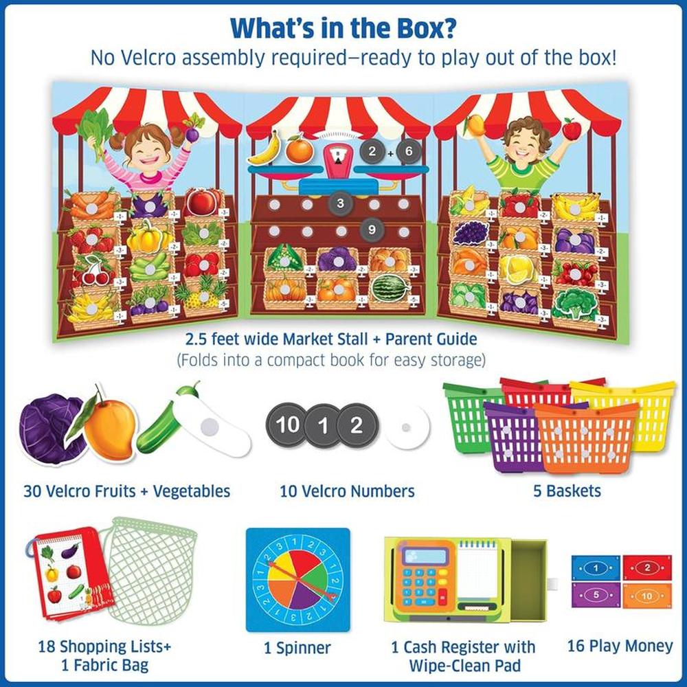 Chalk & Chuckles 6 in 1 Market Day Pre School Activity Kit (3-6 Years)