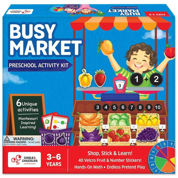 Chalk & Chuckles 6 in 1 Market Day Pre School Activity Kit (3-6 Years)
