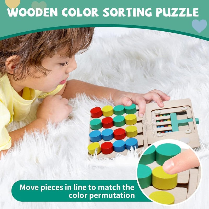 Color Sorting Slide Puzzle Game for Kids | 4 Colour Sorter