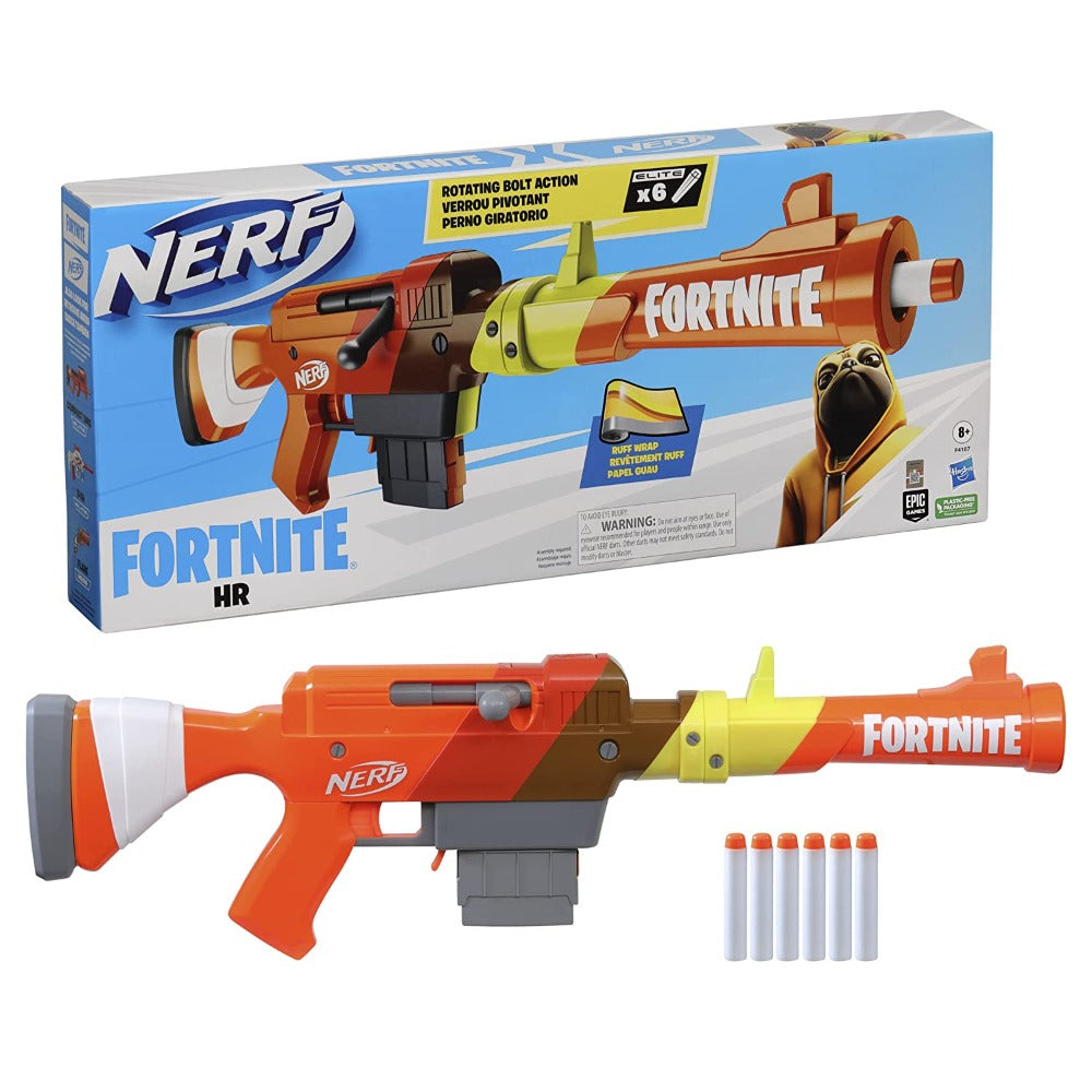 Original Nerf Fortnite HR Dart Blaster with 6 Darts by Hasbro