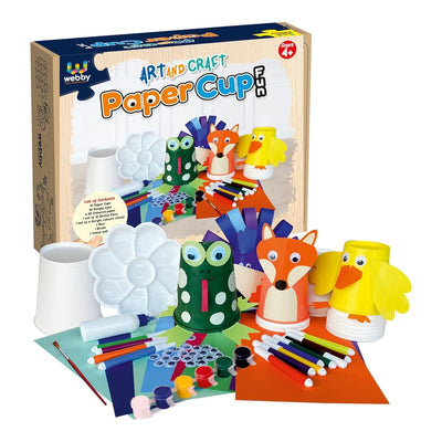 DIY Art and Craft Paper Cup Fun Making and Painting Interesting Activity Kit, Paper Craft Kit for Kids