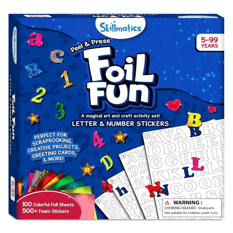 Foil Fun Letters, Number, Stickers DIY Activity Kit