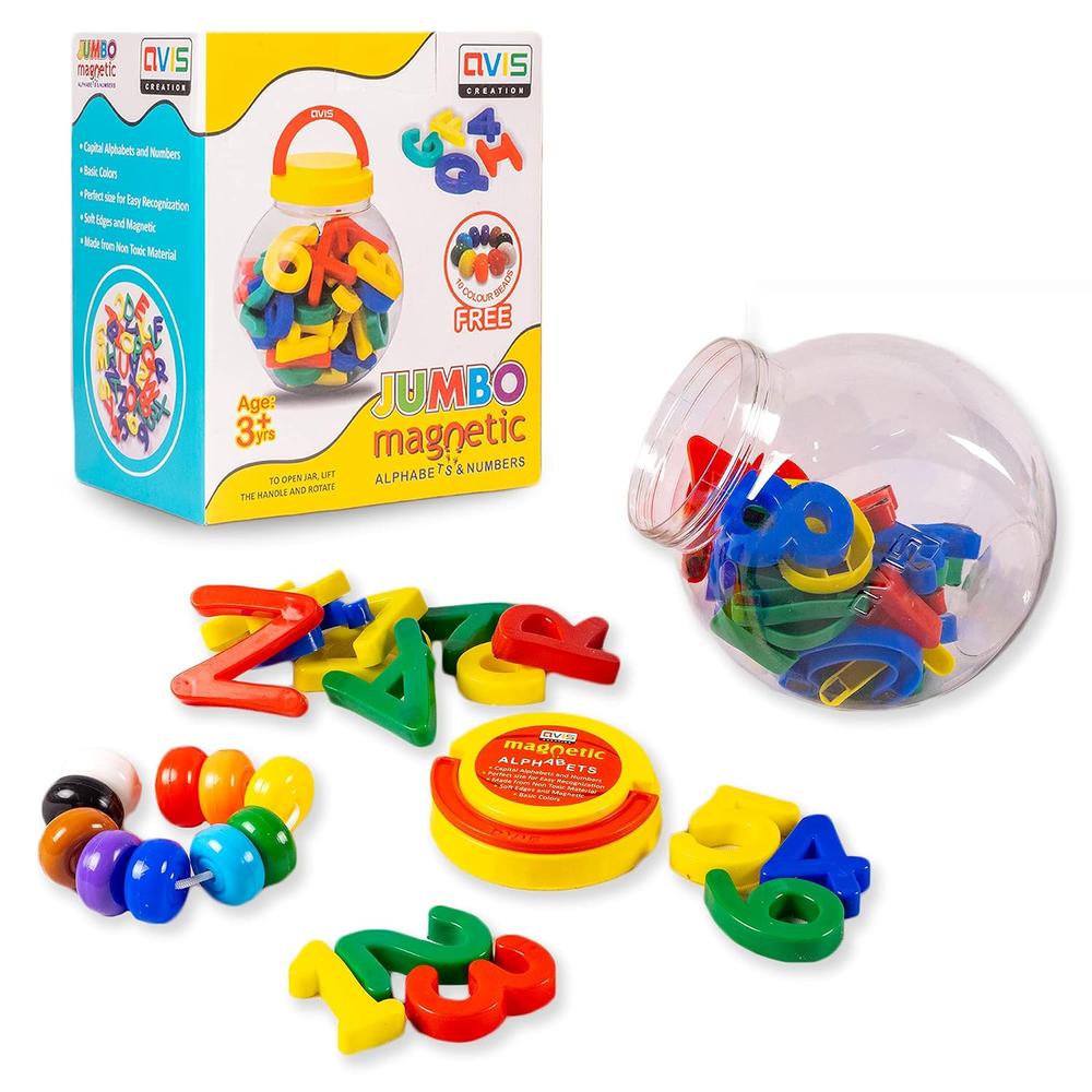 Ratnas Jumbo Magnetic - Alphabet & Numbers I Educational Learning Toy