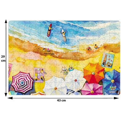 The Beach Painting Wooden Jigsaw Puzzle, 252 pieces