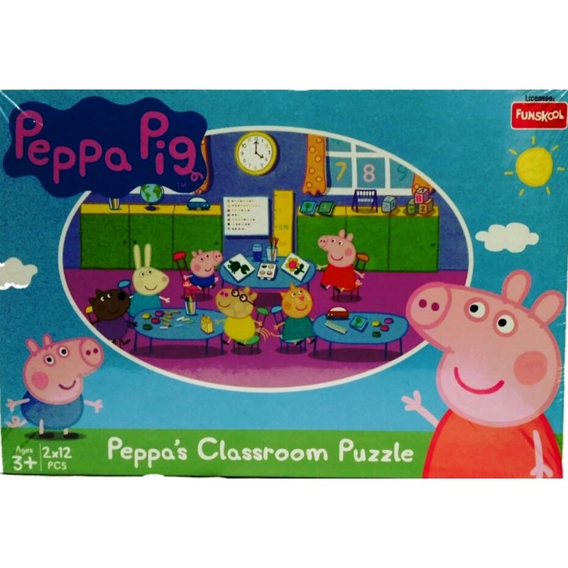 Original Funskool Peppa Pig Classroom 2 in 1 Educational Puzzle
