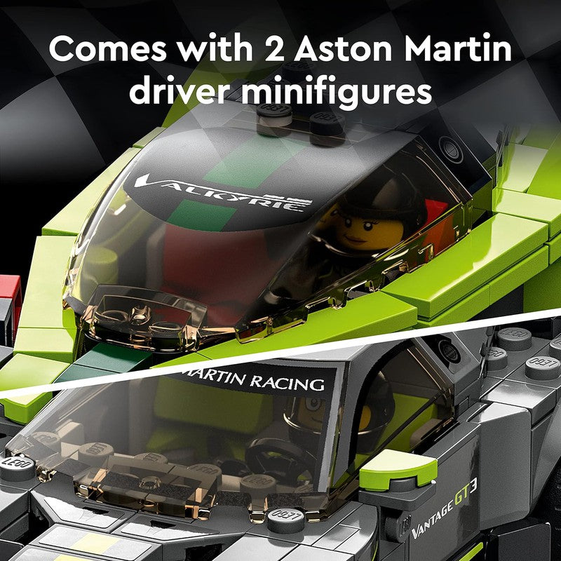 LEGO Speed Champions Aston Martin Valkyrie AMR Pro and Aston Martin Vantage GT3 (592 Pieces)